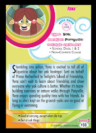 My Little Pony Yona Series 5 Trading Card