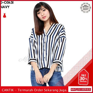 MNF132A142 Atasan D Wanita 03431 Salur V neck 2019 BMGShop