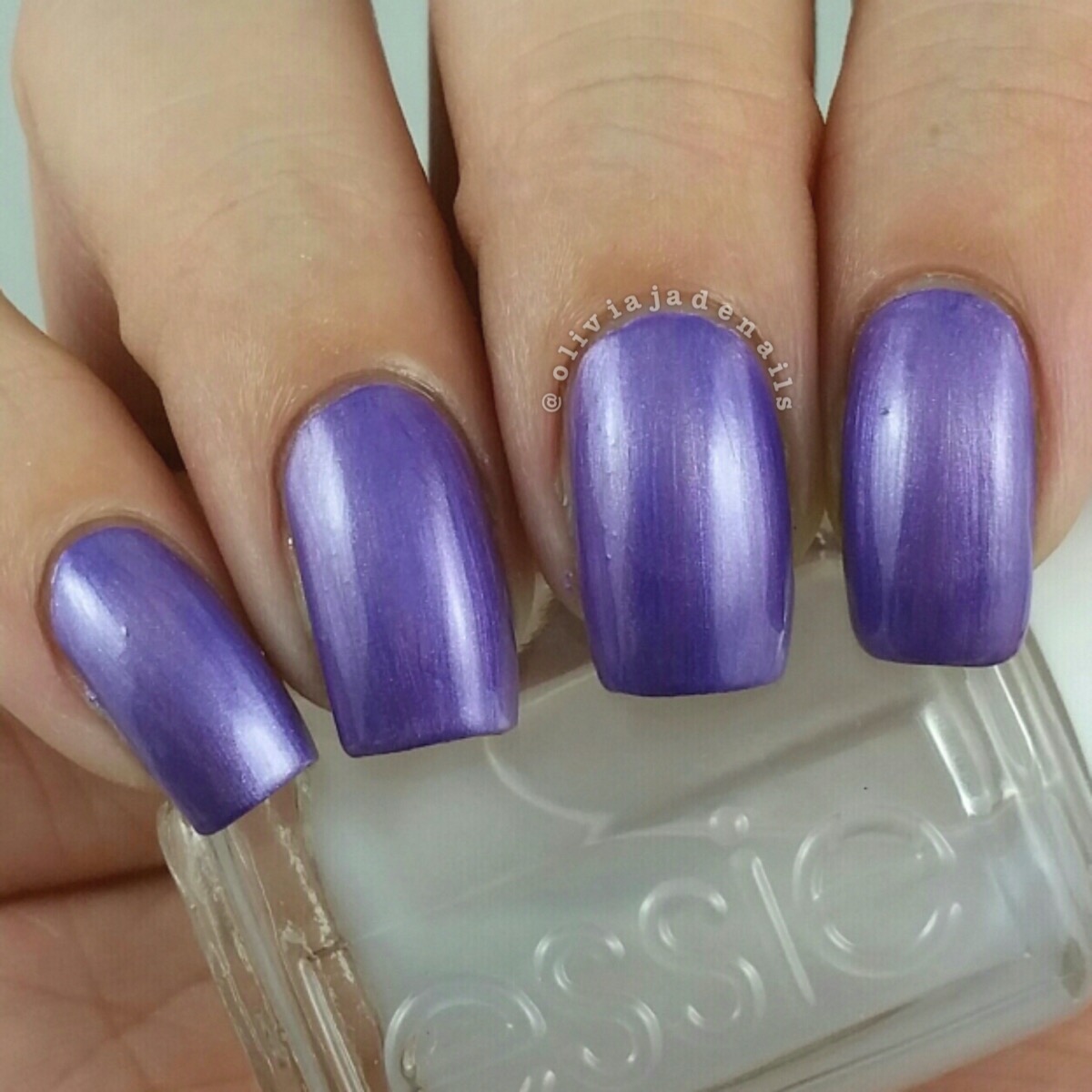 Essie Violet Auction swatched by Olivia Jade Nails