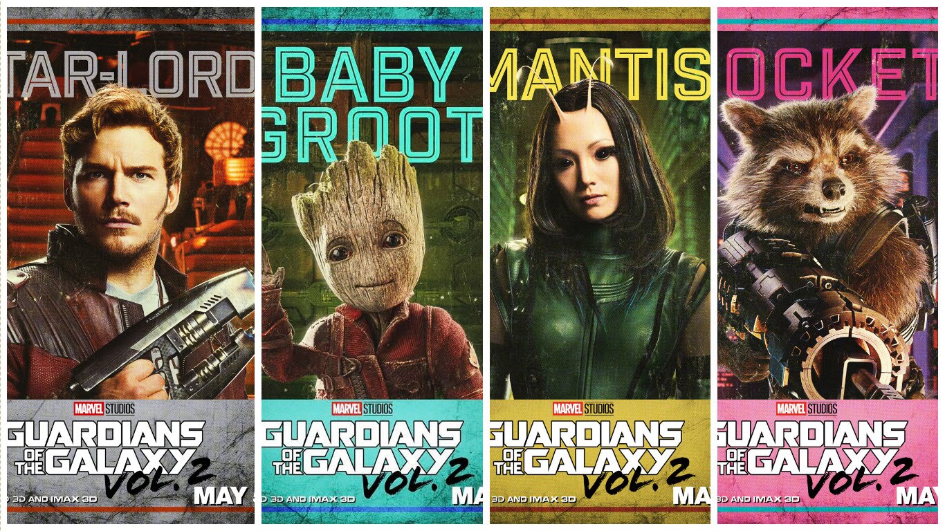 Guardianes de la Galaxia Vol. 2 Posters de Personajes Guardianes de la Galaxia Vol. 2 Posters de Personajes