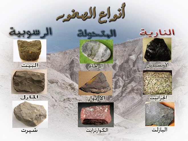 انواع الصخور