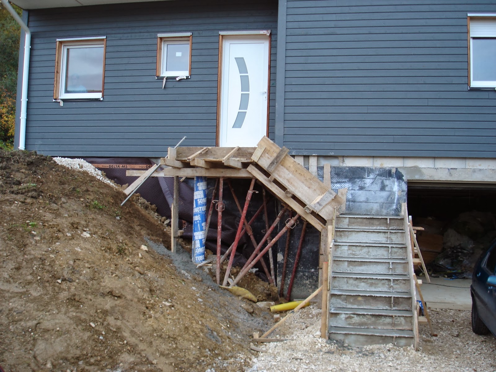Notre aventure dans la construction Escalier extérieur