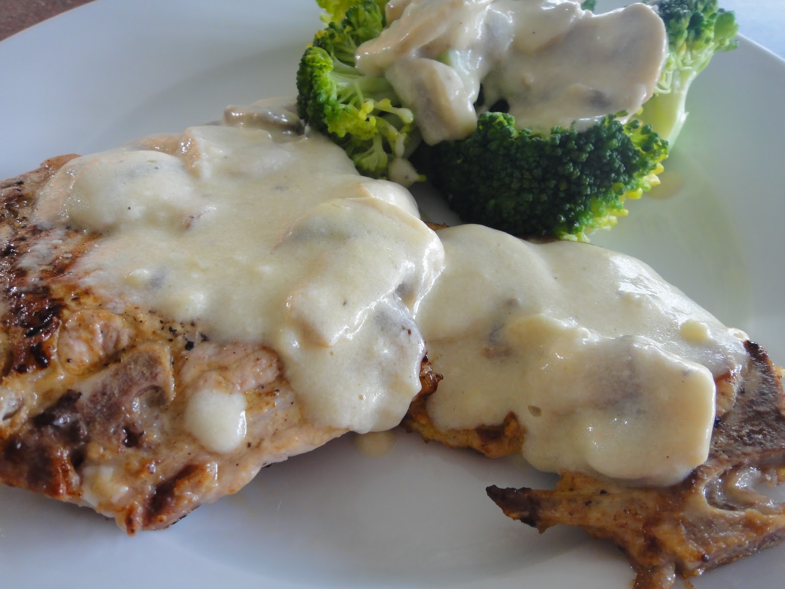 bigideasjust4u Pork Chop with Mushroom Cheese Sauce