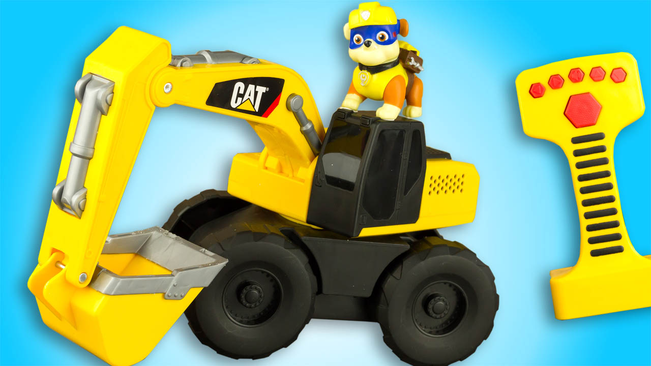Super H?�ros Et Compagnie: Caterpillar Pelleteuse CAT Excavator Construction Vehicle Engin de 