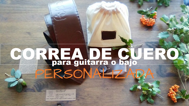 Correas de cuero para guitarras o bajos personalizadas con nombres, frases, logos, ilustraciones, artesanales y hecho en España. correas-cuero-guitarras-bajos-personalizadas-espana.jpg