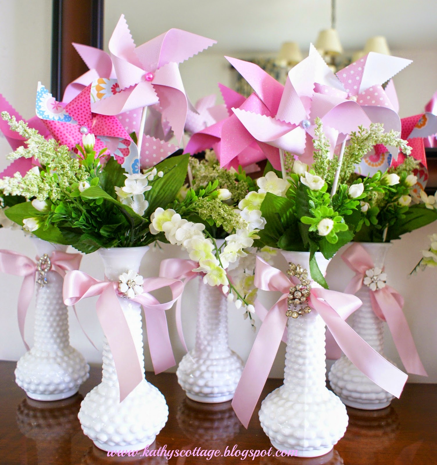 Kathys Cottage Budget Wedding and Bridal Shower Centerpieces