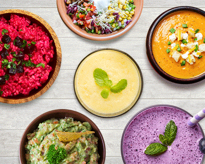 Healthy colourful food 