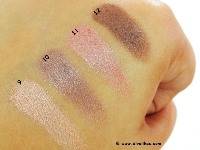 L.A.Colors 12 Color Eyeshadow Traditional Swatch