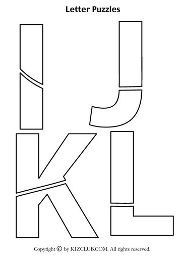 Quebra-cabeça Letras do Alfabeto para imprimir