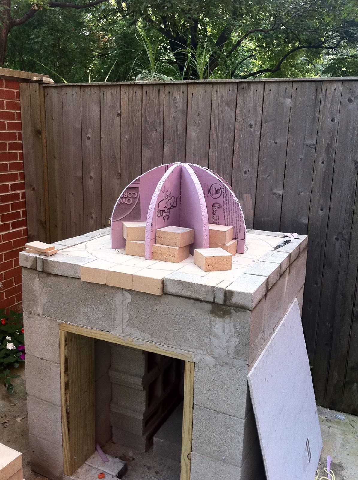 Brick Pizza Oven Dome Construction