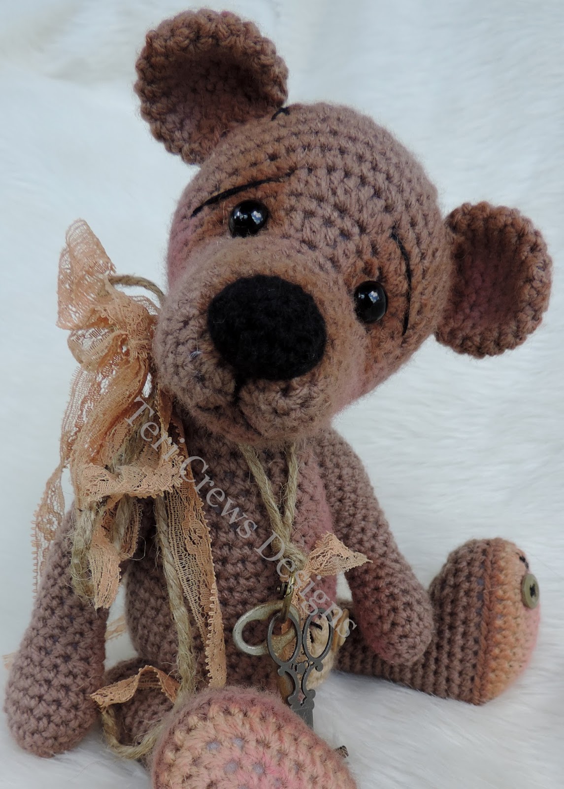 Teri s Blog New Prim Teddy Bear Crochet Pattern