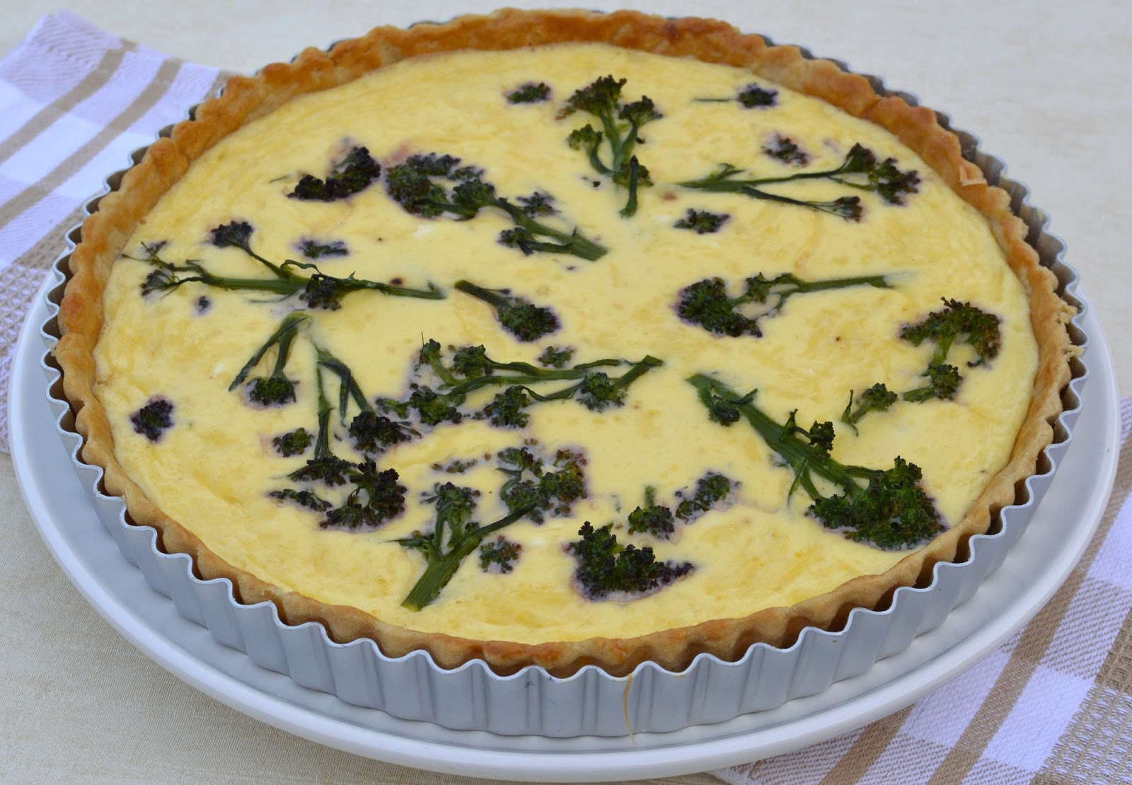 Kitchen Delights Purple Sprouting Broccoli and Cheddar Cheese Tart Recipe