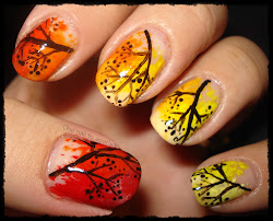fall autumn ombre nails nail gradient autmn into spam soo narrowed took many down