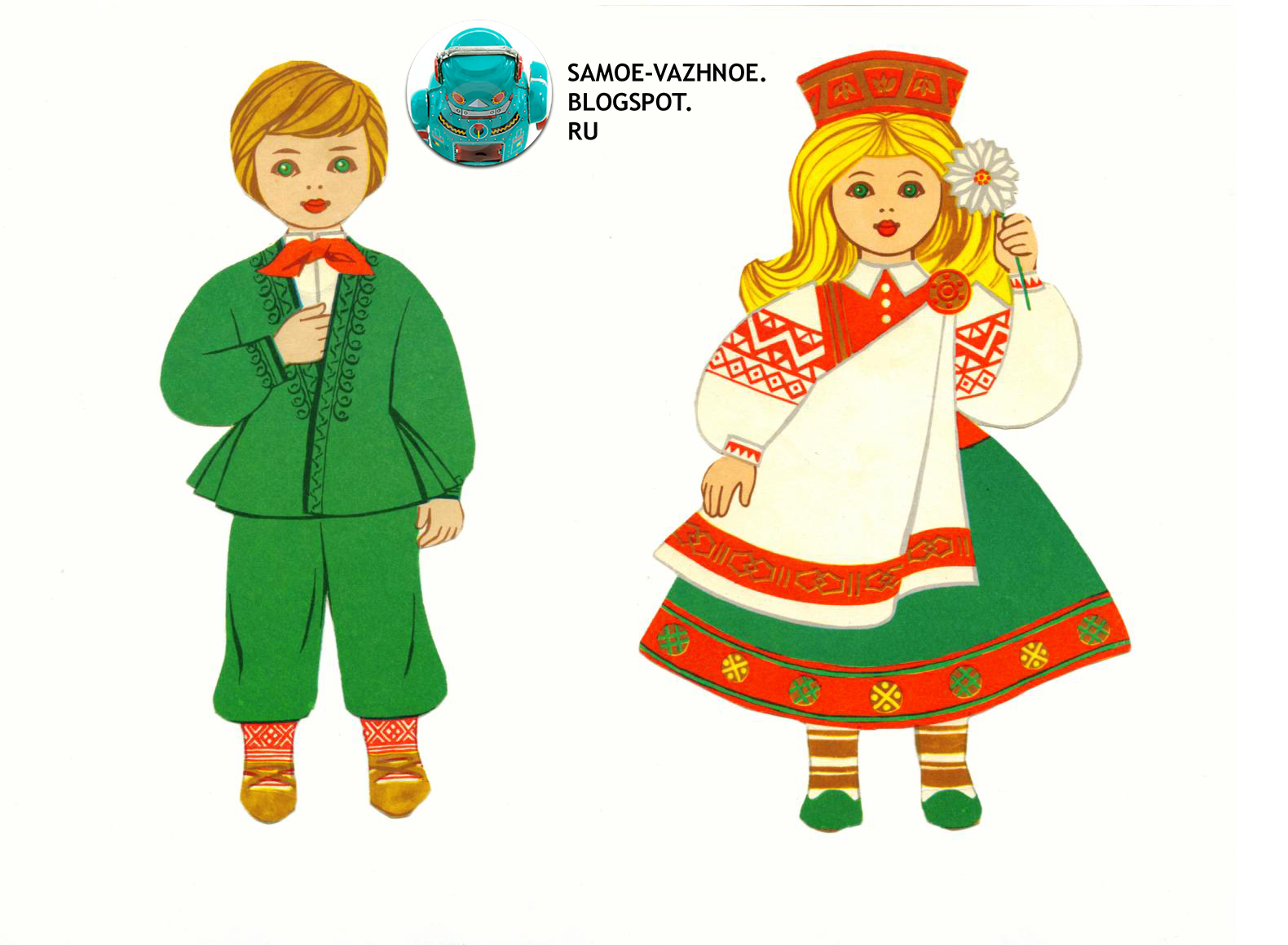 Куклы в национальных костюмах иллюстрации