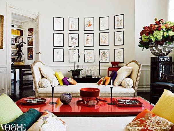 Eye For Design: Decorating White Interiors With Bright Colored Accents ...