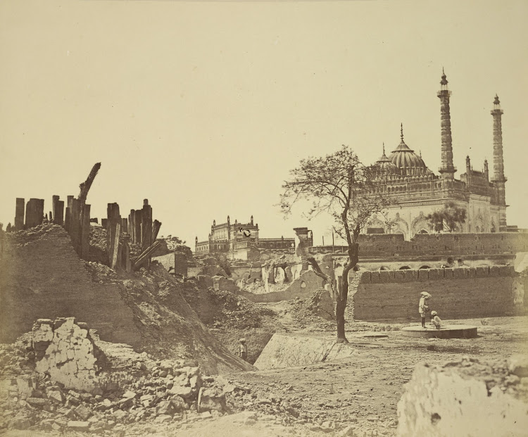 Ruins of a Sepoy Battery, After Indian Mutiny - Lucknow, c1858