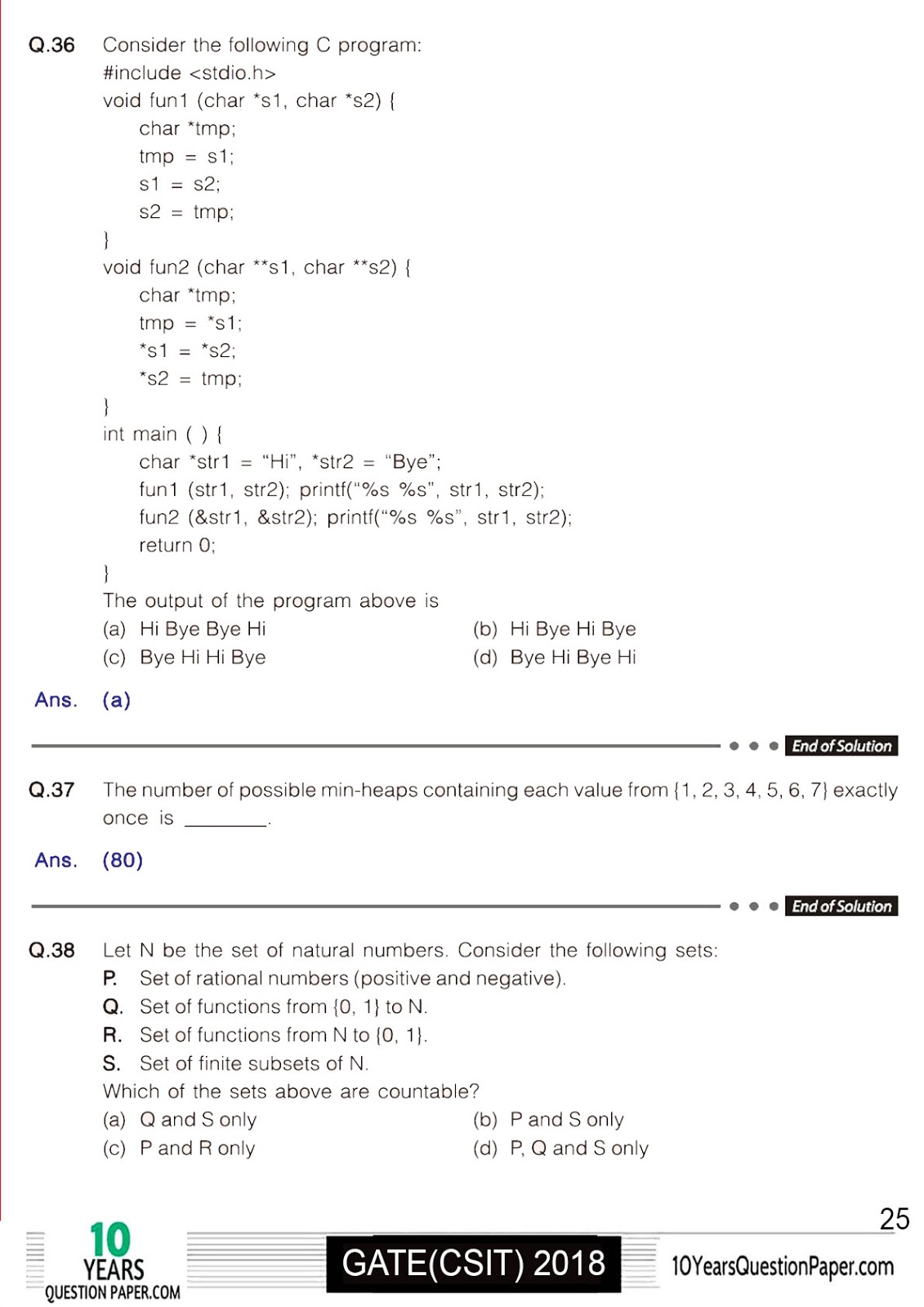 GATE 2018 CS Solution of Question Paper 2018 solved gate cse question paper-25