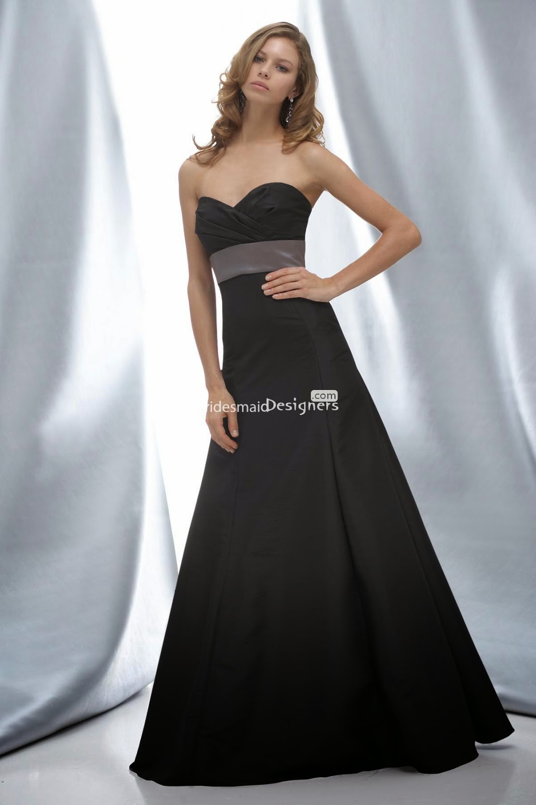 http://www.bridesmaiddesigners.com/beautiful-black-sleeveless-empire-sweetheart-a-line-taffeta-bridesmaid-dress-with-sash-433.html