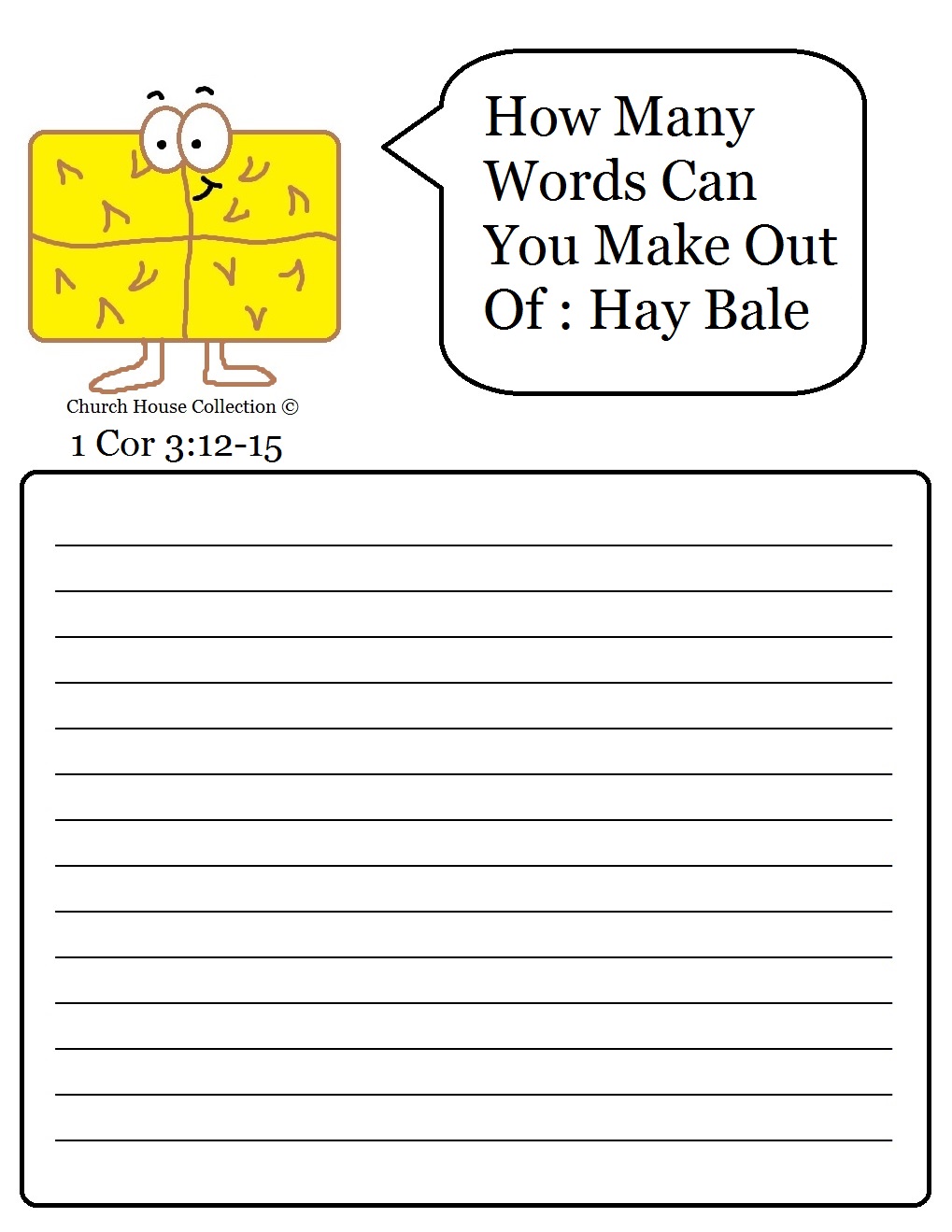 Church House Collection Blog Hay Bale Sunday School Lesson For Kids in