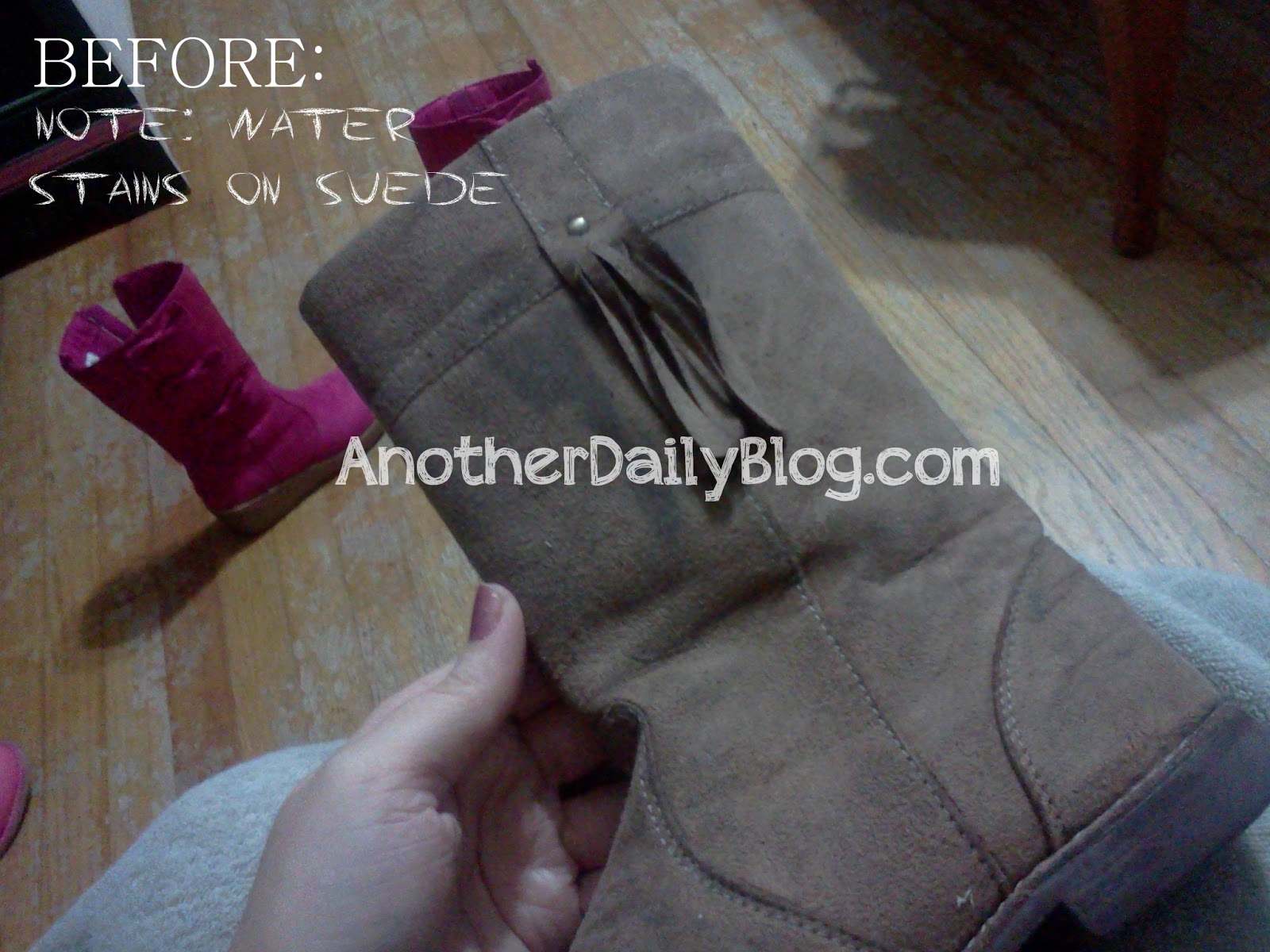 Another Daily Blog DIY How to Clean Suede / Faux Suede Gymboree Boots