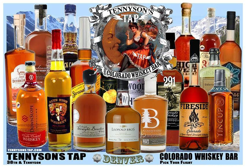Many different types of Colorado-distilled Whiskey