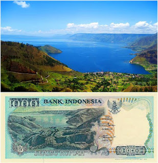 Danau Toba, Sumatera Utara objek gambar uang