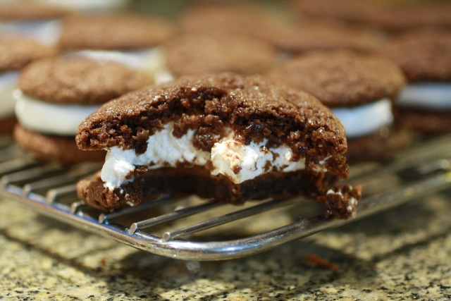 Galletitas S´mores  / S´mores cookies (Sandwiches de galletitas con malvavisco y chocolate)