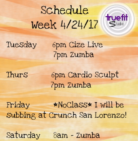 truefit studio weekly schedule 4 24 and may schedule
