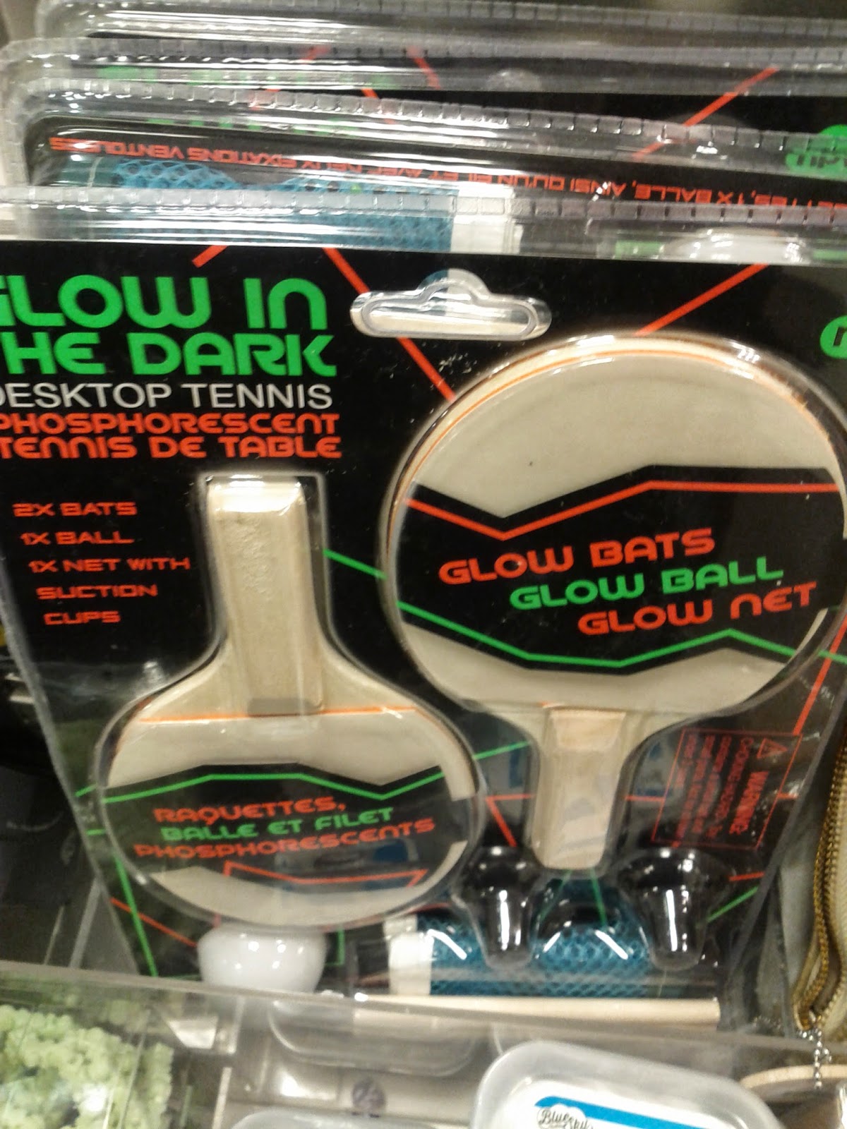 Toronto things Glow in the dark desk table tennis set at Indigo