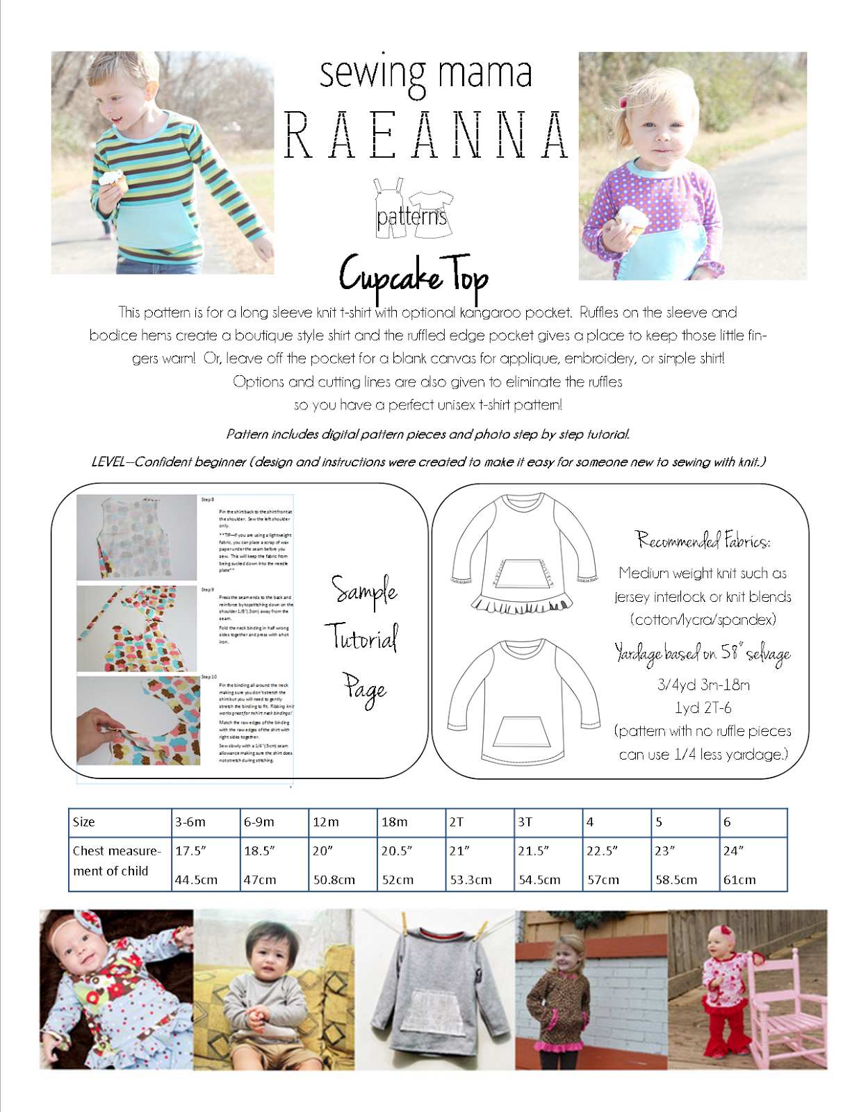 Sewing Mama RaeAnna Cupcake Top Pattern is Here