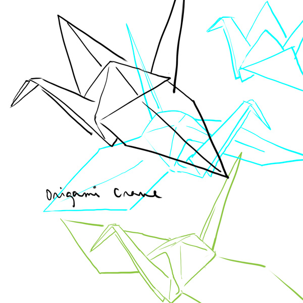 Project 365 Draw The Line Paper Cranes