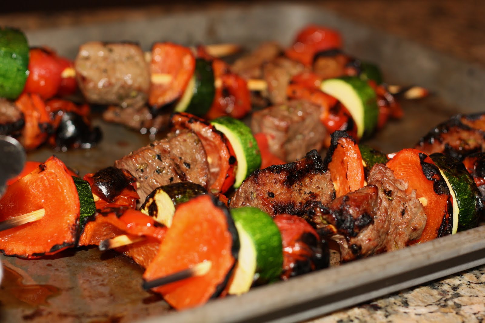 what's for dinner?: beef and vegetable kebabs... 30 minutes (plus