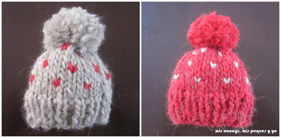 mis nancys, mis peques y yo, tutorial gorros de lana nancy, gorros terminados