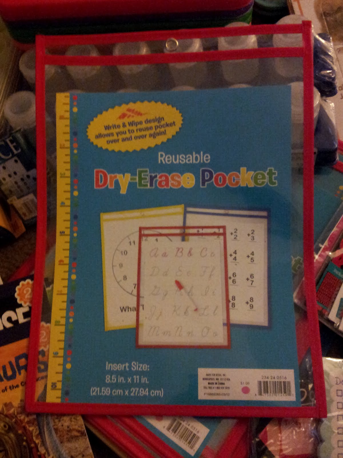 Dry Erase Pockets 1.00 What!!!!!!