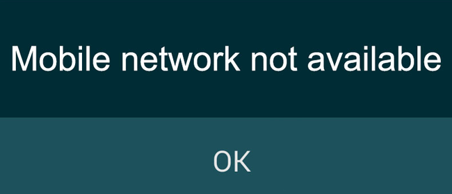 Mobile network not available