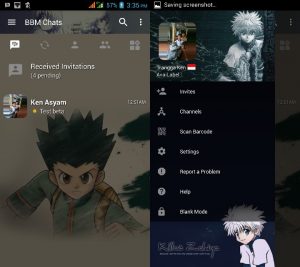 BBM MOD Tema Hunter X Hunter v3.3.0.16 APK Versi Terbaru