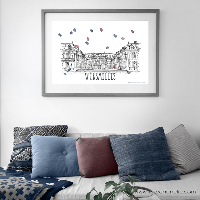 le château de Versailles, affiche à télécharger gratuitement