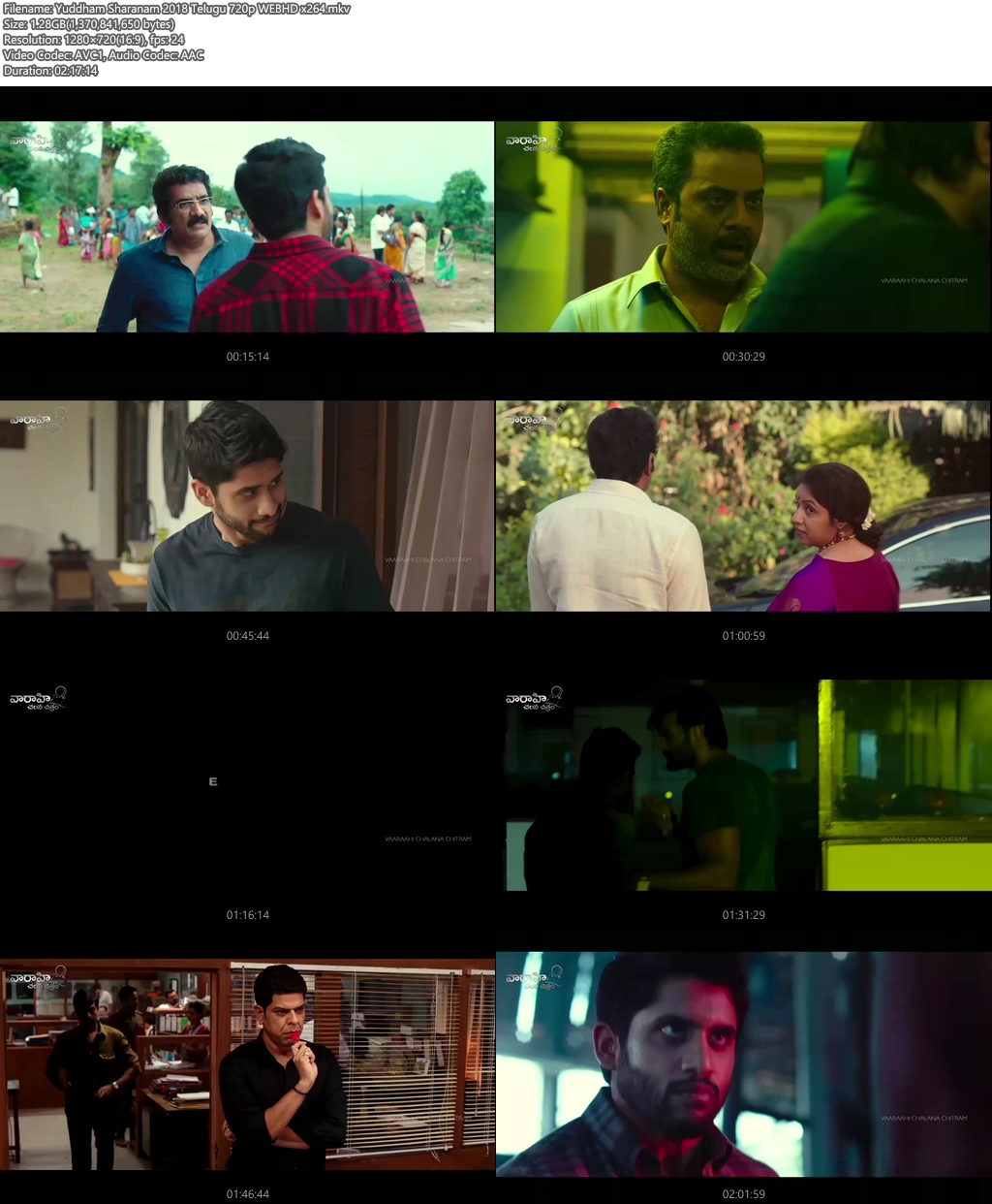 Yuddham Sharanam 2018 Telugu 720p WEBHD x264 | 480p 300MB | 100MB HEVC Screenshot