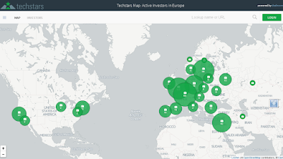 Techstar startup investor map