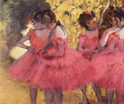 dansatoare in rochii roz%252C semnat degas