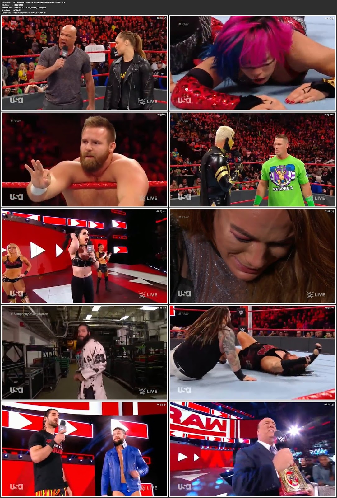 WWE Monday Night Raw 5th March 2018 480p HDTV 400MB Download