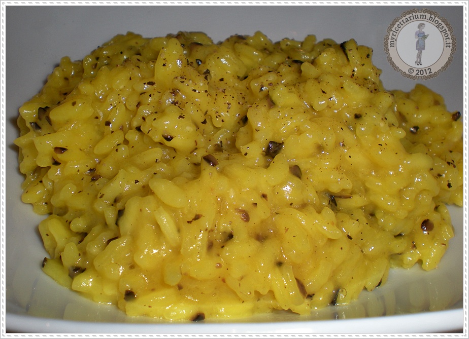 My Ricettarium Risotto allo zafferano con tartufo e funghi