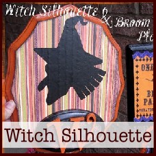 witch silhouette broom parking plaque