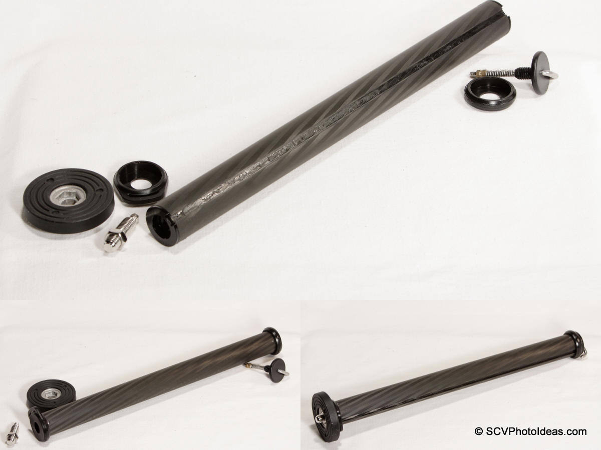 Triopo 28mm CF long center column (58mm top - black rubber rings) parts assembly sequence