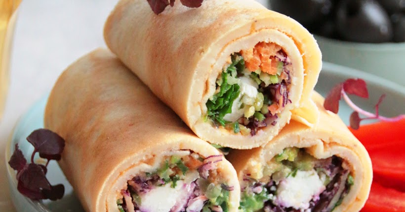...what Ina loves : pikante Pfannkuchenröllchen mit Gemüse gefüllt