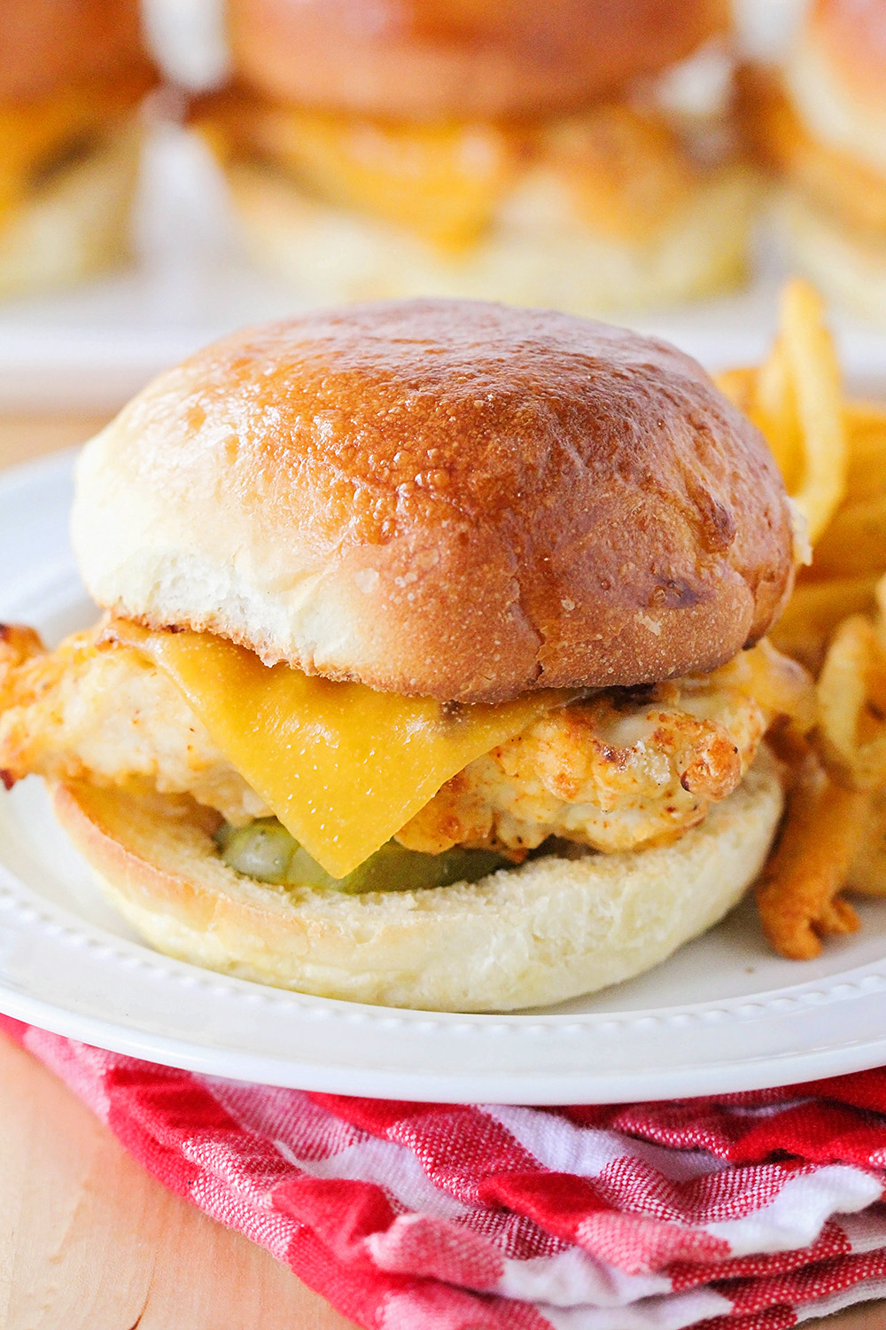 These homemade Chick Fil A sandwiches are so savory and delicious! They're baked, not fried, but just as tasty as the original!