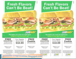 Free Printable Subway Coupons Free Printable Subway Coupons