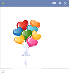 Colorful hearts for Facebook
