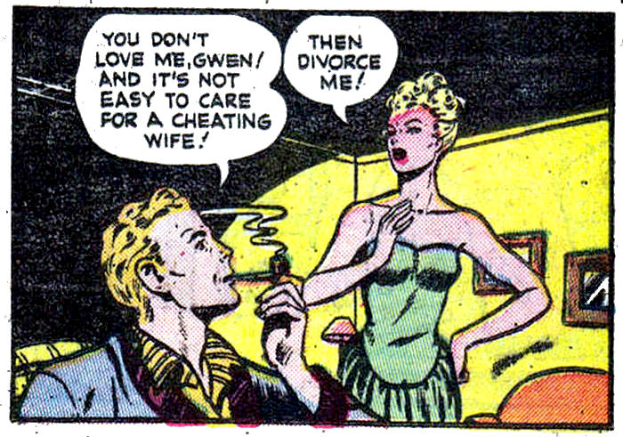 Pappy's Golden Age Comics Blogzine: Number 1380: Hated by an unfaithful wife
