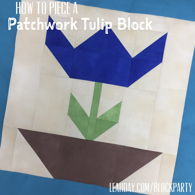 The Free Motion Quilting Project How to Piece a Patchwork Tulip Quilt